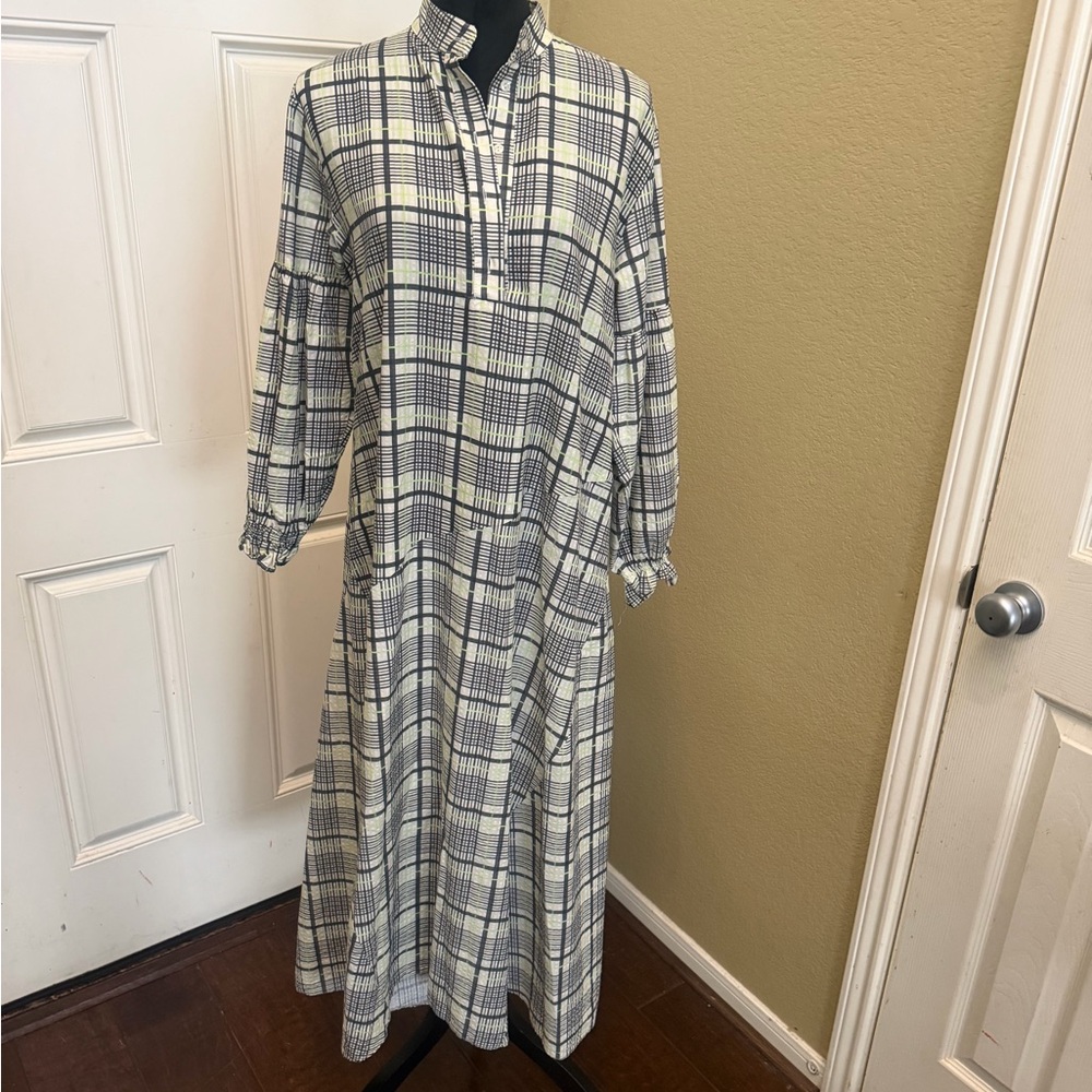 Chic Plaid Long Sleeve Dress
